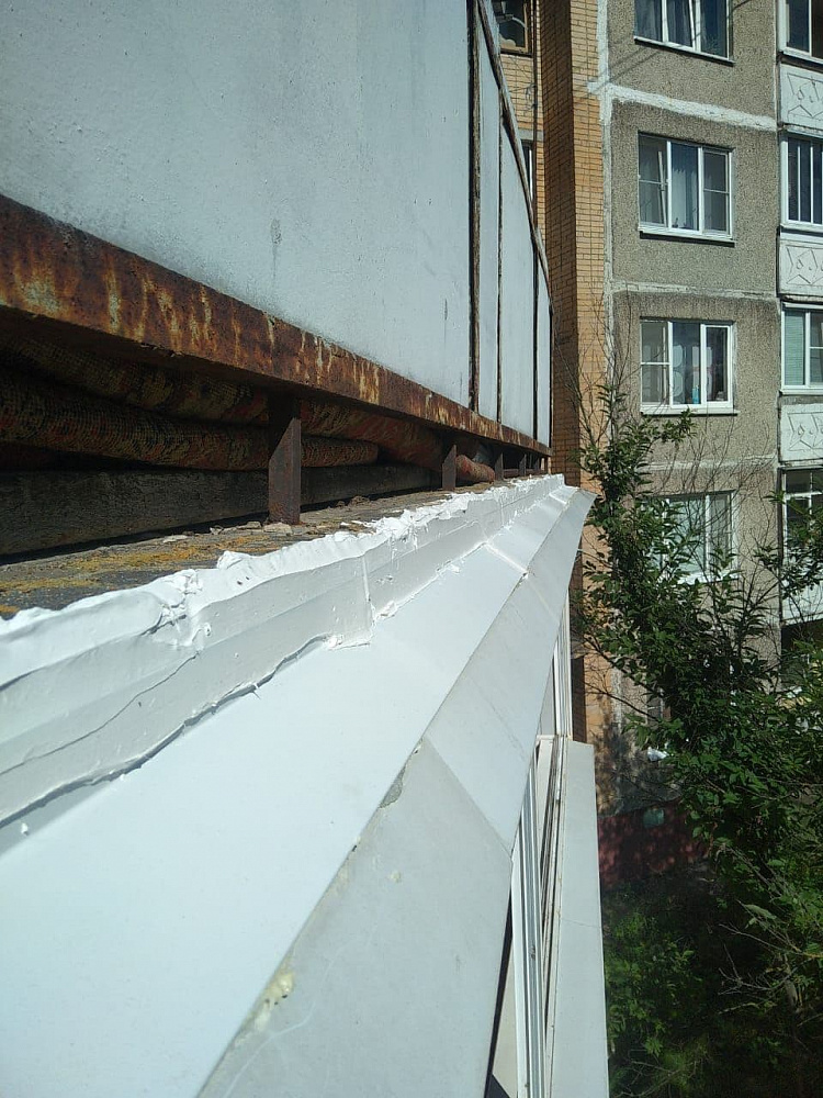 Наружная герметизация  и ремонт балкона